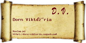 Dorn Viktória névjegykártya